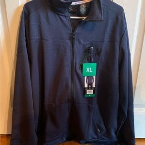 Men’s Spyder Blue Active Full Zip Sweatshirt Jacket ~ XL